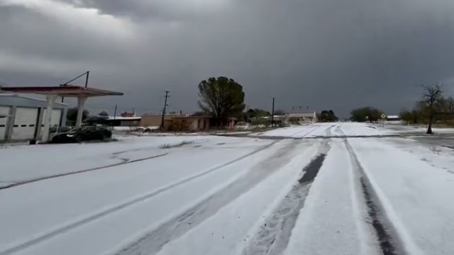 Texas Town Deploys Snow Plows After 50-Degree Temperature Swing Leads to 2 Feet of Hail
