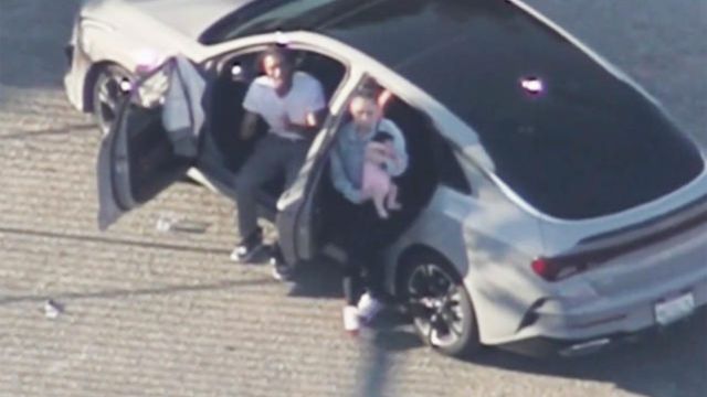 A Man in a Car Chase Takes Police on a Chase With His 2-month-old Baby in the Car