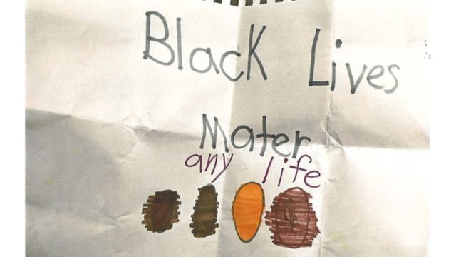 Mom is Angry That Her Child’s School Can Punish Him for Writing Any Life Below a Black Lives Matter Sketch