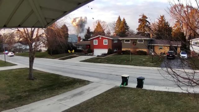 A Doorbell Camera in a Chicago Area Caught the Moment a Garbage Truck Blew Up