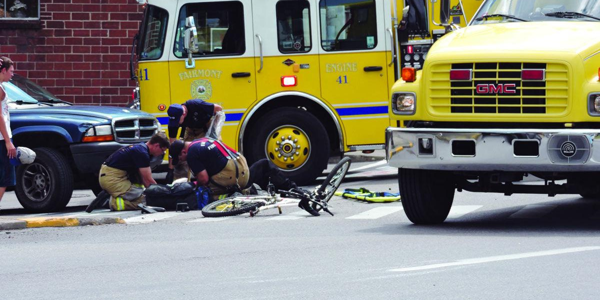 Car and Bicycle Crash on Pennsylvania Ave in Fairmont