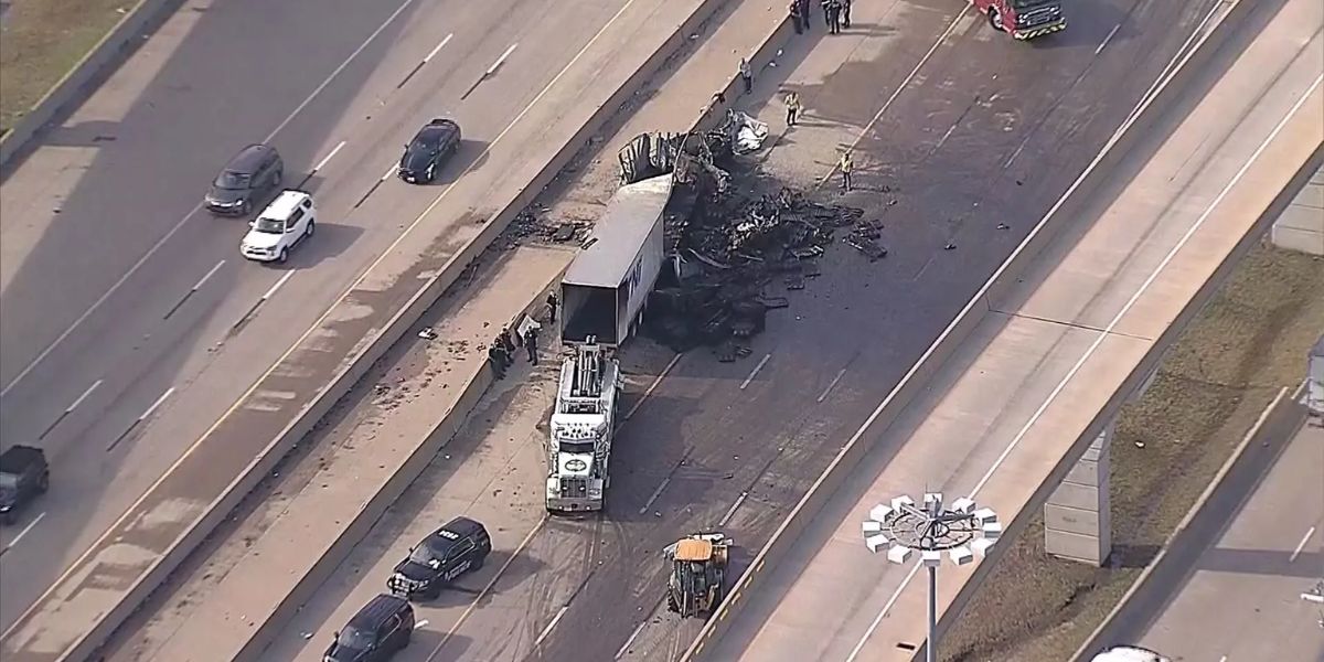 Crash Involving 18-wheeler Blocks Lanes on I-30, Spills Traffic Onto I-20 in Fort Worth