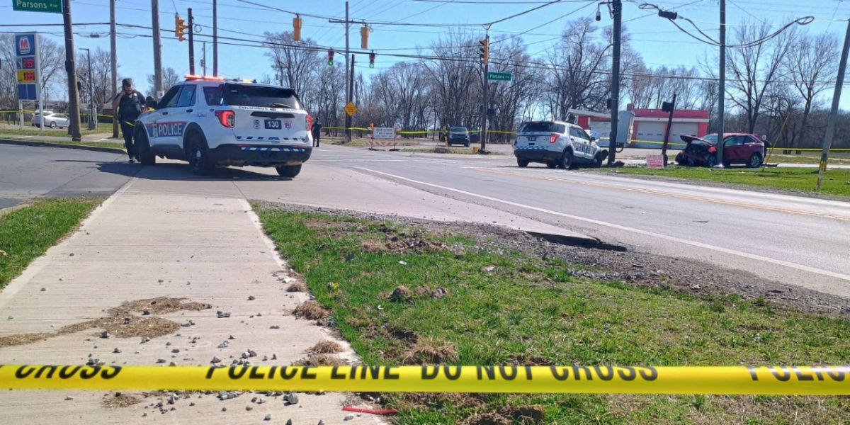 Two People, Including a Columbus Officer, Injured in High-impact Crash on Tuesday Morning