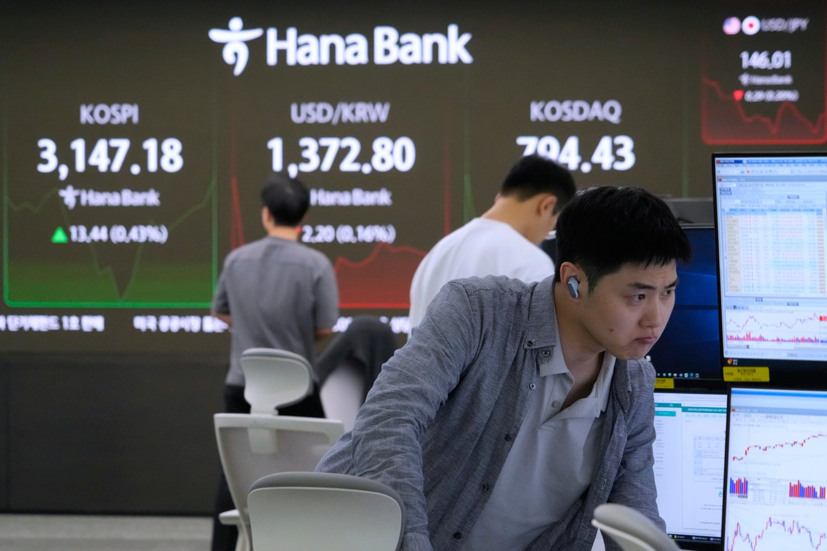 Asian shares mostly gain after big tech rally on Wall Street