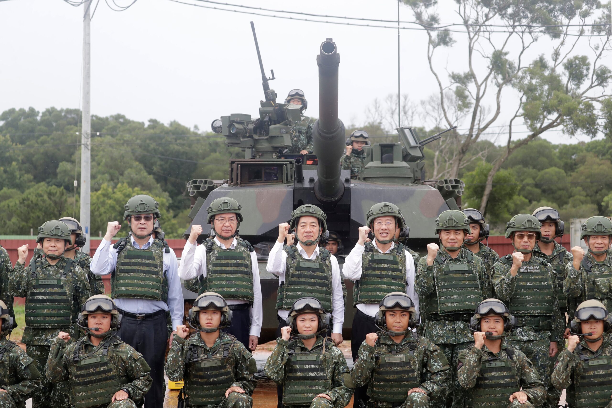 Taiwan’s president watches live-fire drills with new US-made tanks