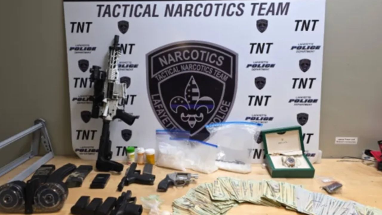Lafayette Drug Bust Uncovers $170K in Narcotics, Stolen Firearm, and Cash, Police Say
