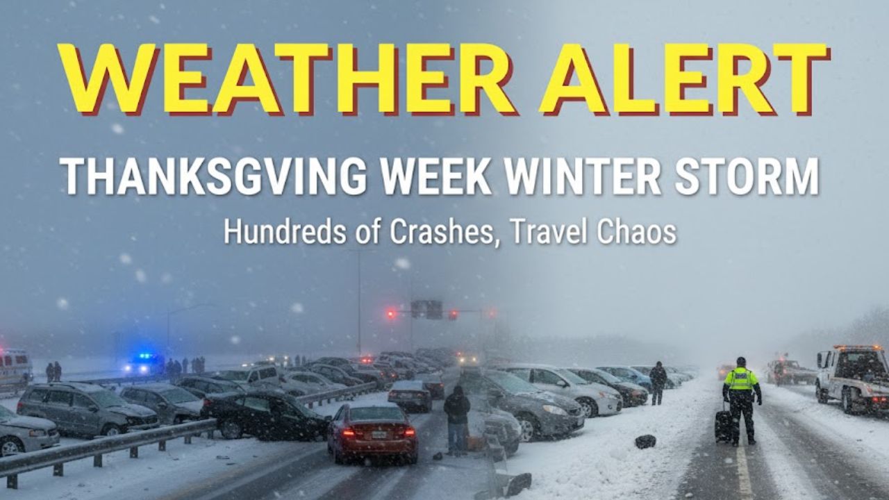 Thanksgiving Week Winter Storm Leaves Hundreds of Crashes, Major Flight Delays as a Second System Targets 40 States