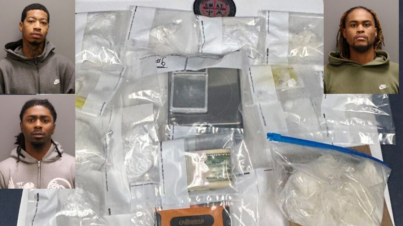 Three Arrested After Large Quantities of Cocaine and Meth Seized in Jamestown Raid