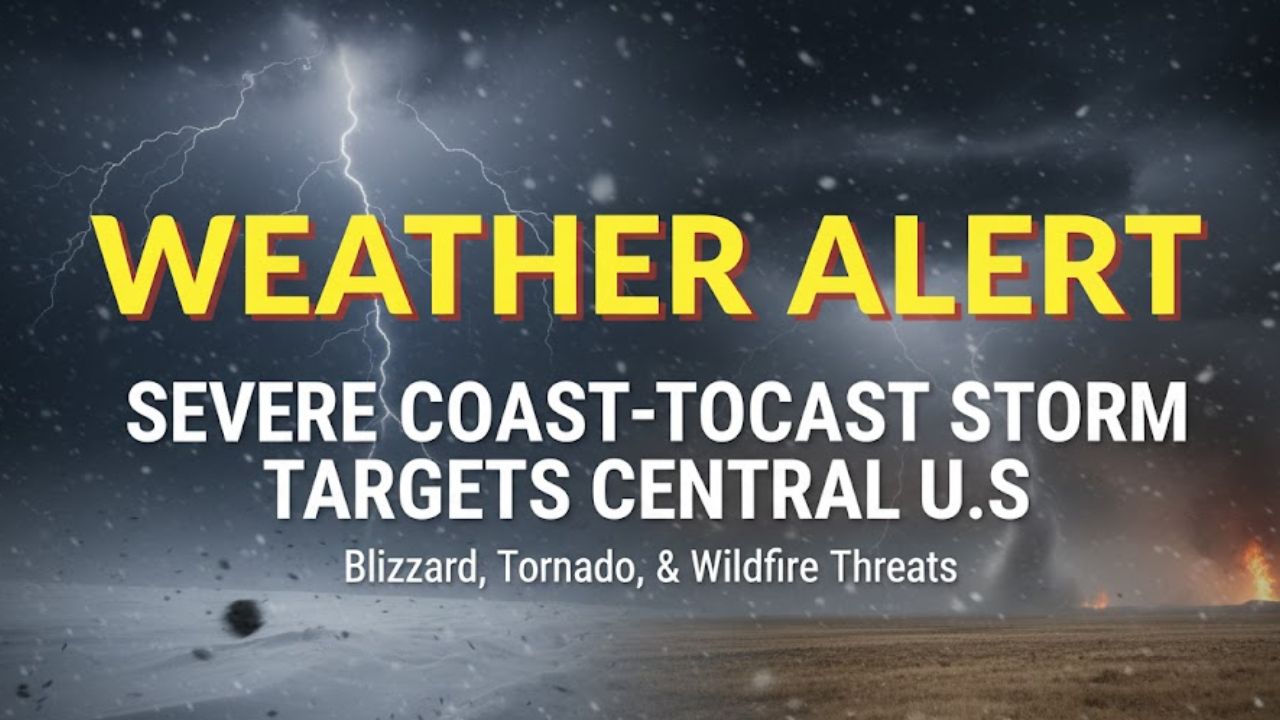 Severe Coast-to-Coast Storm Targets Central U.S. Next With Blizzard, Tornado, and Wildfire Threats