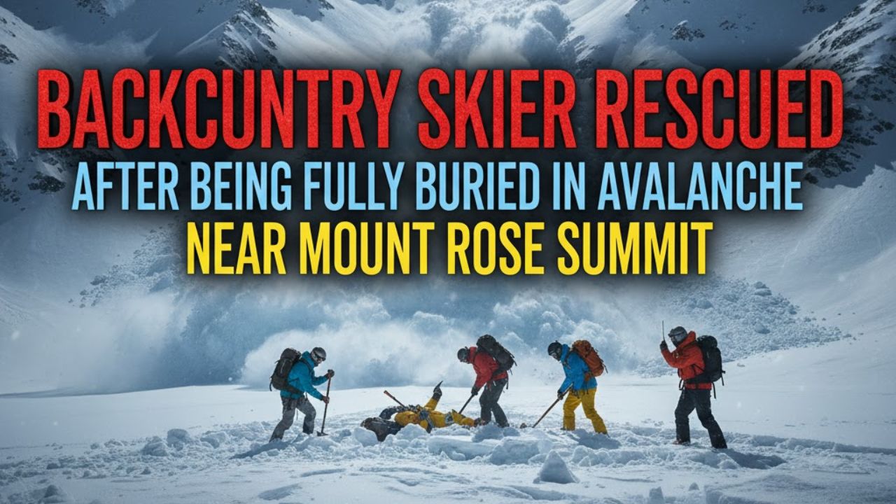 Backcountry Skier Rescued After Being Fully Buried in Avalanche Near Mount Rose Summit