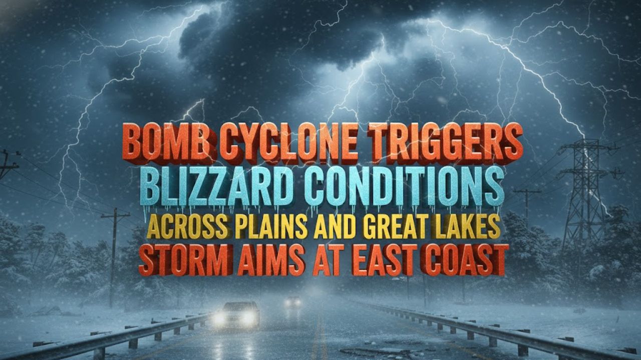 Bomb Cyclone Triggers Blizzard Conditions Across Plains and Great Lakes, Storm Aims at East Coast