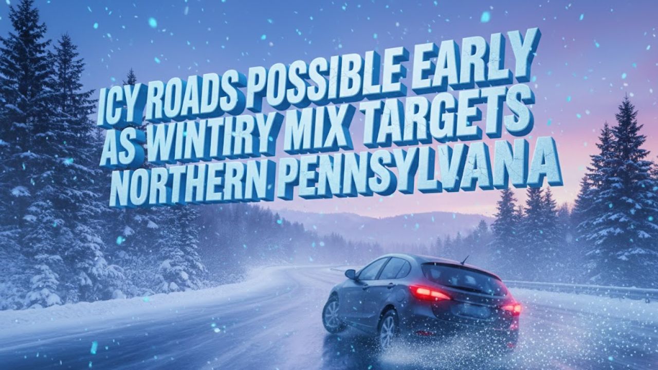 Icy Roads Possible Early Tuesday as Wintry Mix Targets Northern Pennsylvania