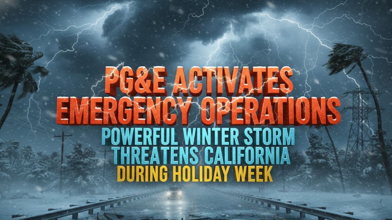PG&E Activates Emergency Operations as Powerful Winter Storm Threatens California During Holiday Week