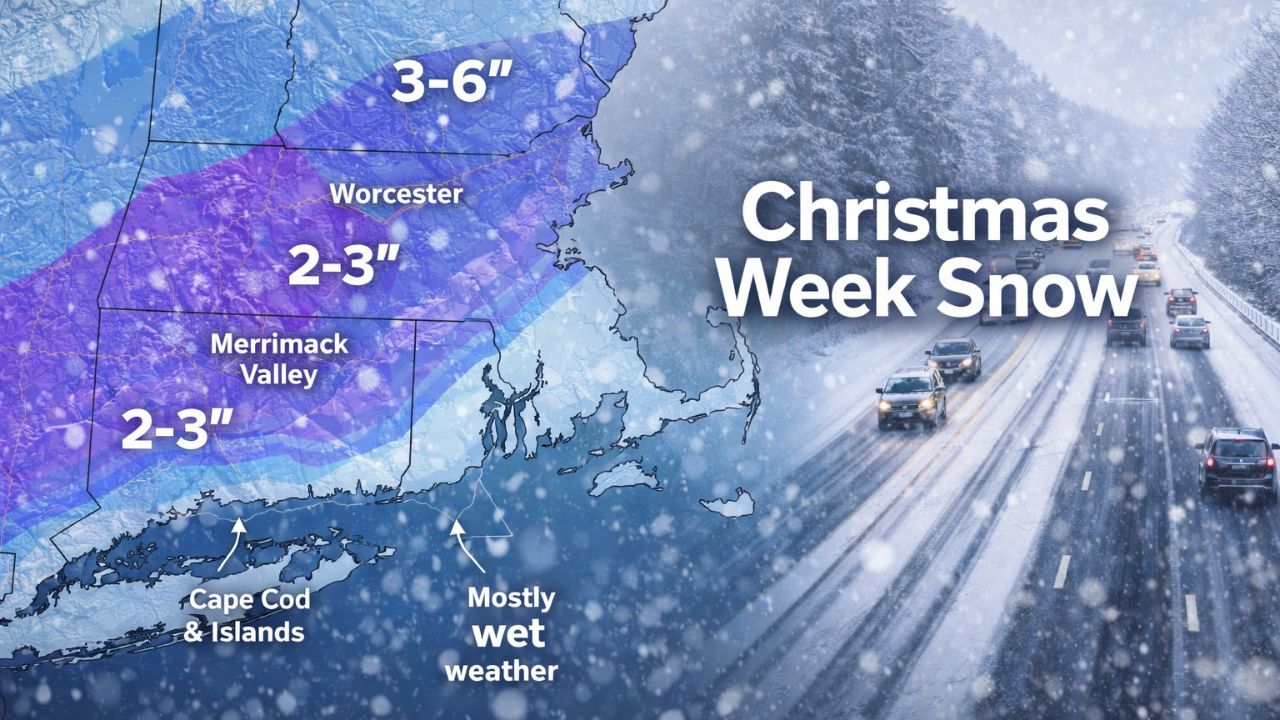 Two Winter Storms to Bracket Christmas Week Across New England
