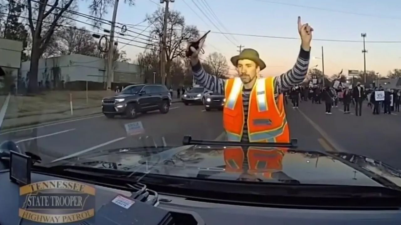 Dashcam Video Shows Tennessee Trooper Avoiding Protester Who Appeared to Fake Being Hit