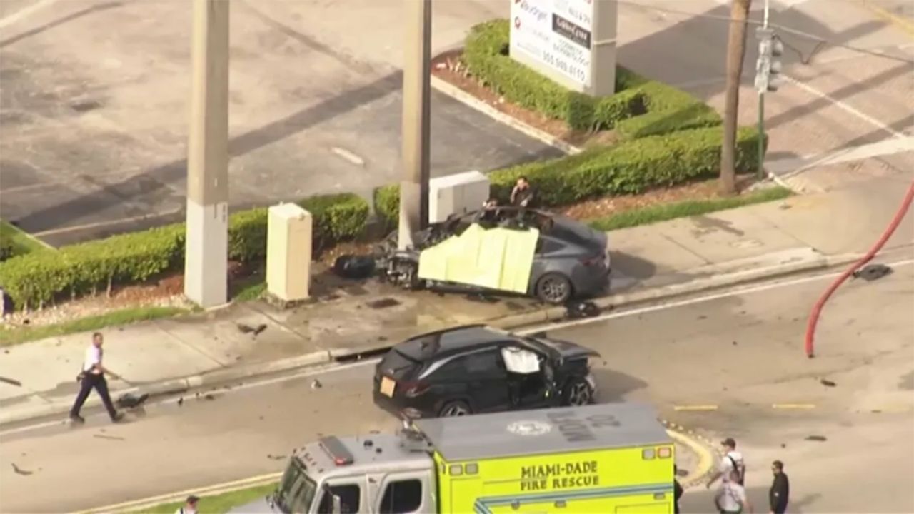 Five Hospitalized After Rollover Crash in North Miami Beach, Fire Rescue Says